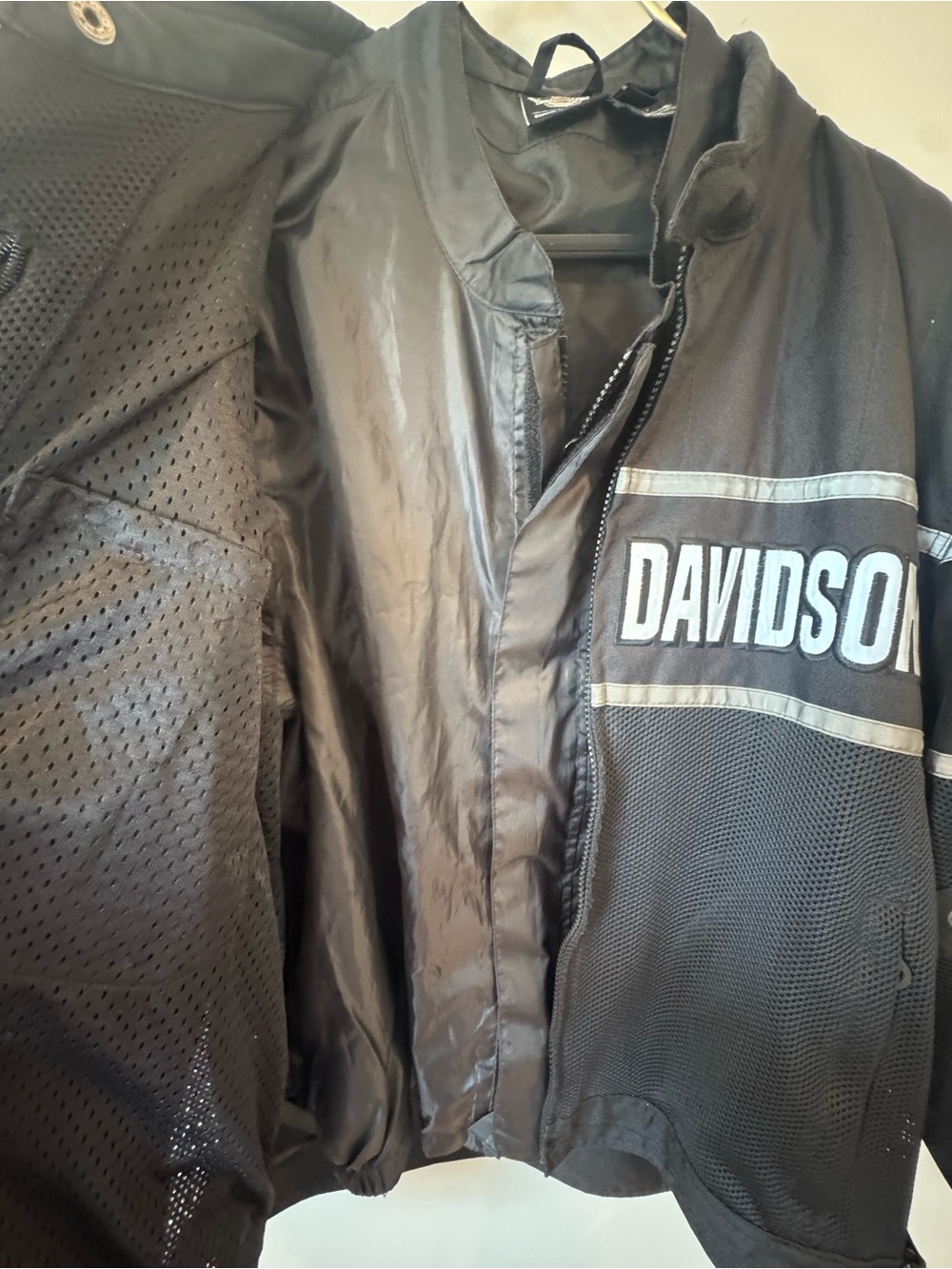 Harley Davidson Padded Motorcycle Riding Jacket Size XL with Liner Black Reflect - Picture 4 of 10